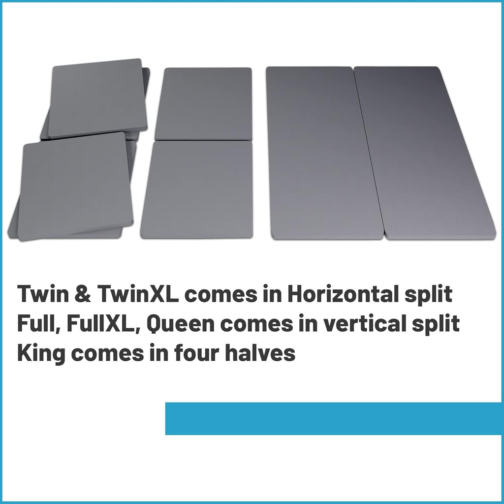 1.5-Inch Split Bunkie Board for Mattress/Bed, Fully Assembled, Improved Comfort and Support, Queen, Grey