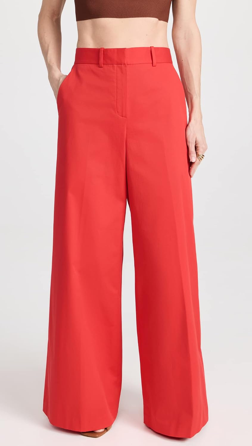 Theory Women's High-Waisted Chino Wide Trouser