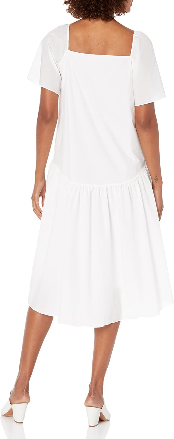 Theory Women's Square Tier Midi Dress