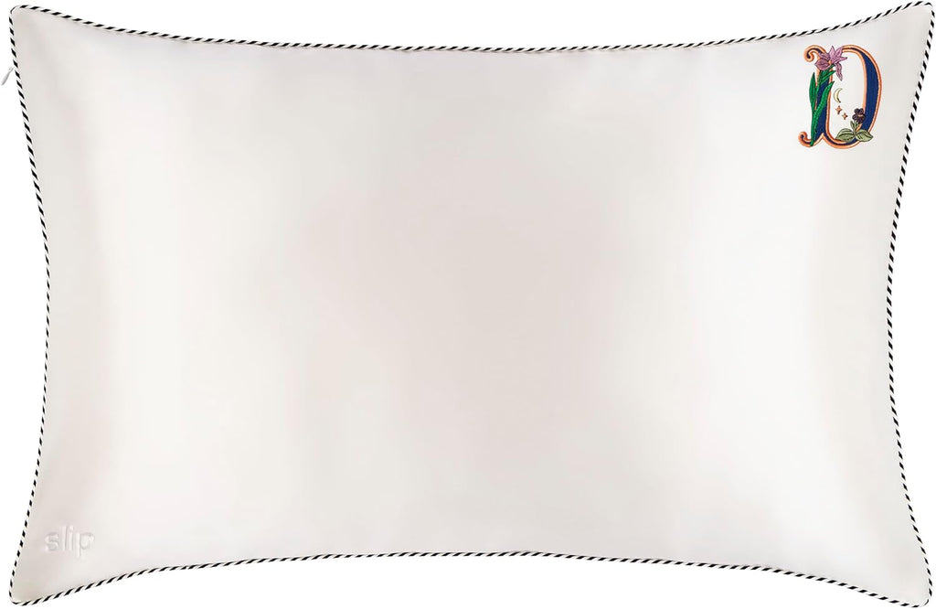 slip The Original Queen Pure Silk Pillow Case - 100% Pure 22 Momme Mulberry Silk - Queen Standard Size - Anti-Aging, Anti-BedHead, Anti-Sleep Crease, Initial Collection: Letter D (20' x 30')