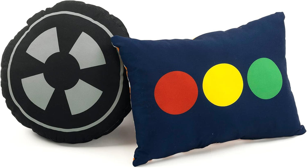Lush Decor Racing Cars Reversible Oversized 5 Piece Quilt Set, Full/Queen, Gray & Orange