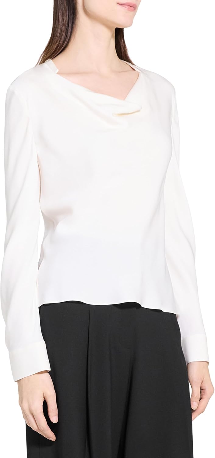 Theory Women's Silk Cowl Blouse