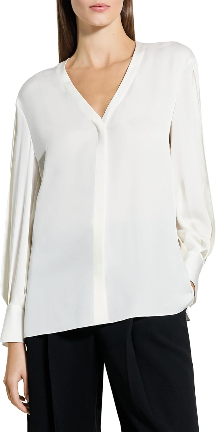 Theory Womens Volume Sleeve Blouse