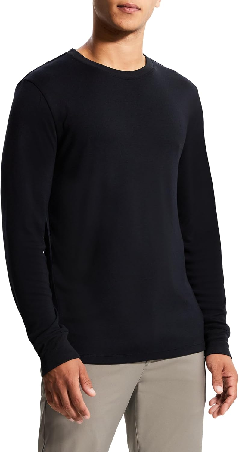 Theory Mens Essential Tee Long Sleeve in Anemone MilanoT-Shirt
