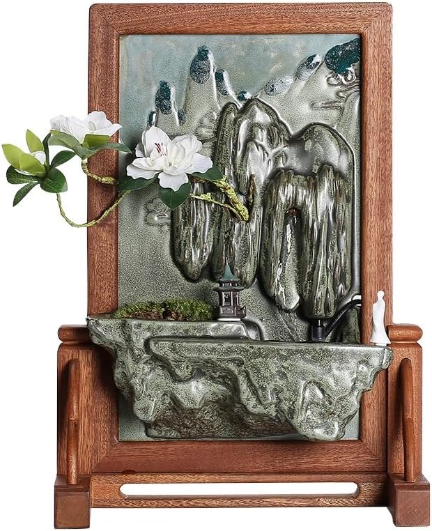 Tabletop Waterfall Tabletop Fountain Rockery Water Fountain Small Ornaments Indoor Desktop Landscape Decoration Tabletop Water Fountain