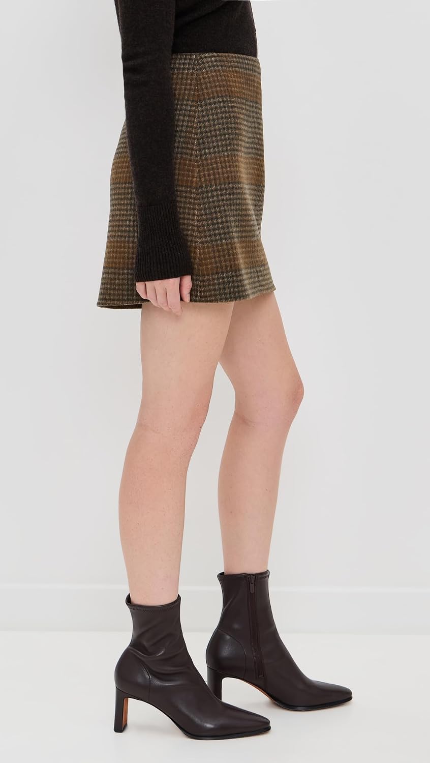 Theory Women's Plaid Mini Skirt