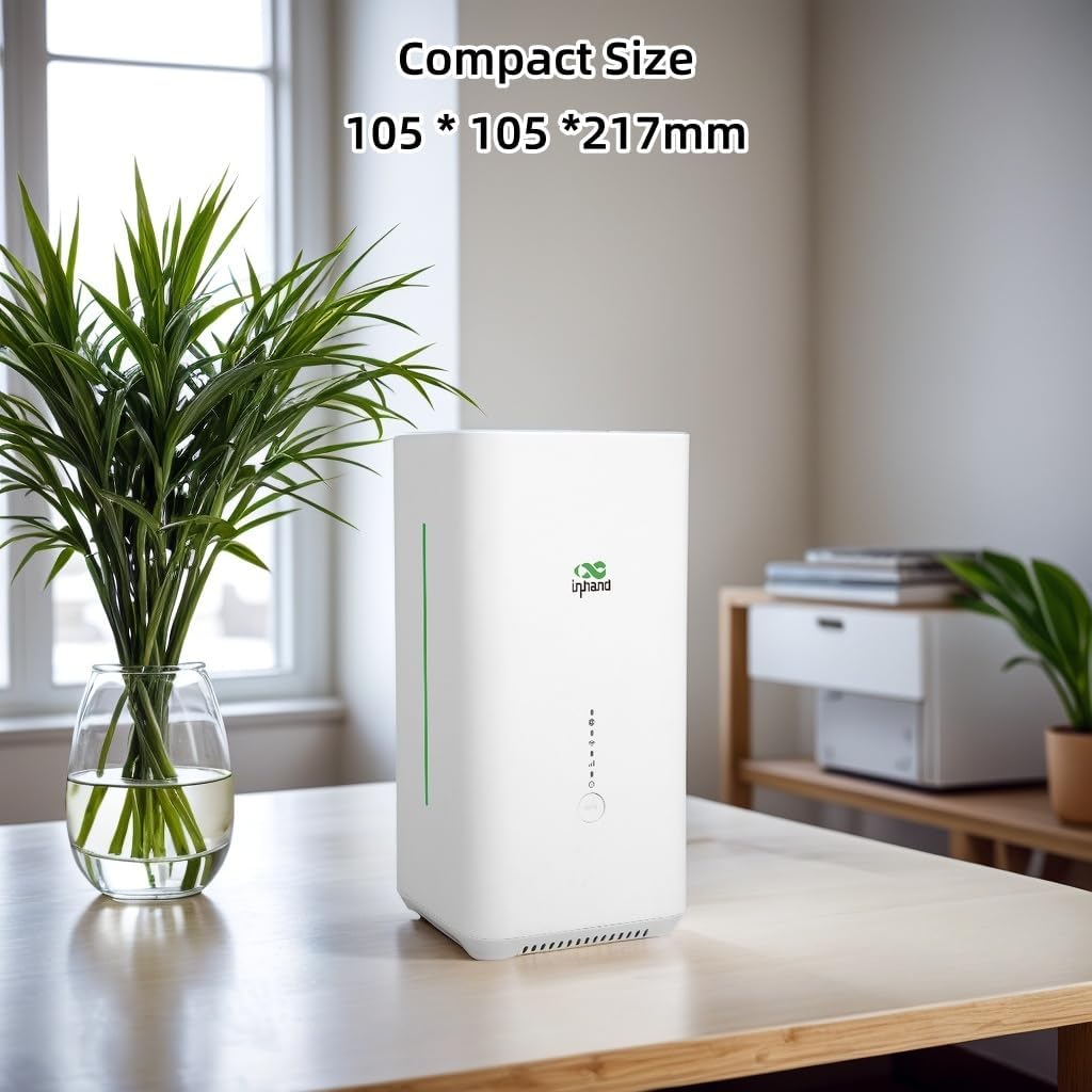 InHand CPE02 5G WiFi 6 AX5400 Indoor CPE Router | 2.5GbE Dual WAN, Load Balancing, Auto Failover | Enterprise Cloud-Managed for Smart Retail