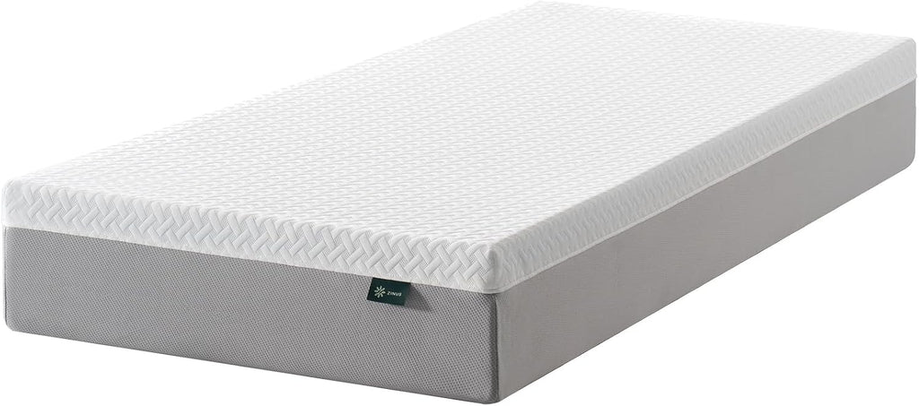 Zinus 10 Inch Green Tea Essential Memory Foam Mattress [New Version], Twin, Fiberglass Free, Medium Feel, Breathable Airflow Memory Foam, Certified Safe Foams & Fabric, Mattress in A Box