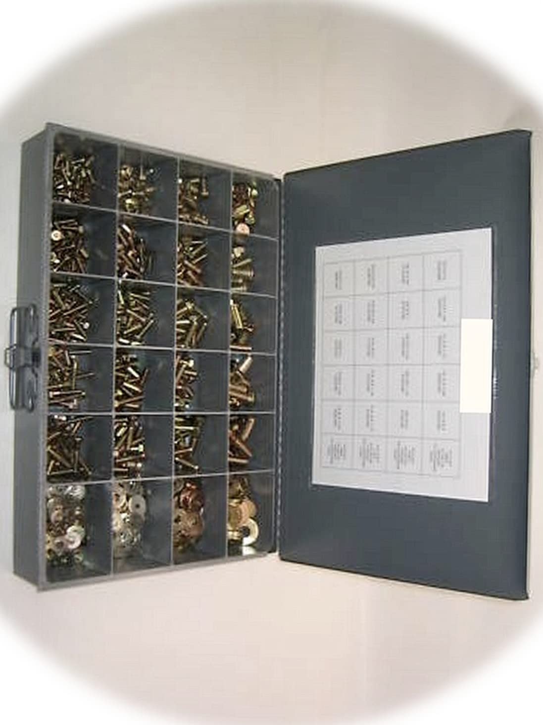 Grade 8 NUT, Bolt & Washer Assortment KIT FINE Tread 1000 Pieces with Tray Multi-Purpose Comprehensive Hardware Fastener Assortment Kit Cit00554Riv