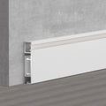 LED Aluminium Baseboard Molding Trim Height 50mm (1.97') Length 1000mm (3.28ft) Metal Wall Base Snap-on Aluminium Skirting Trim - Elevate Your Home Décor (White, 2pcs)