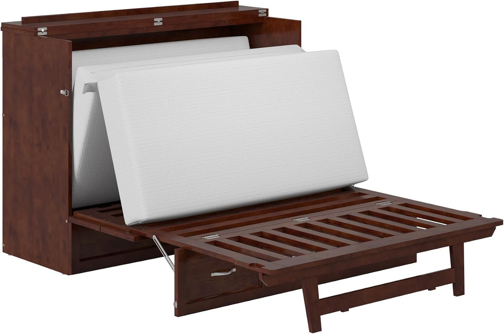 AFI Deerfield Murphy Bed Chest Full, Walnut