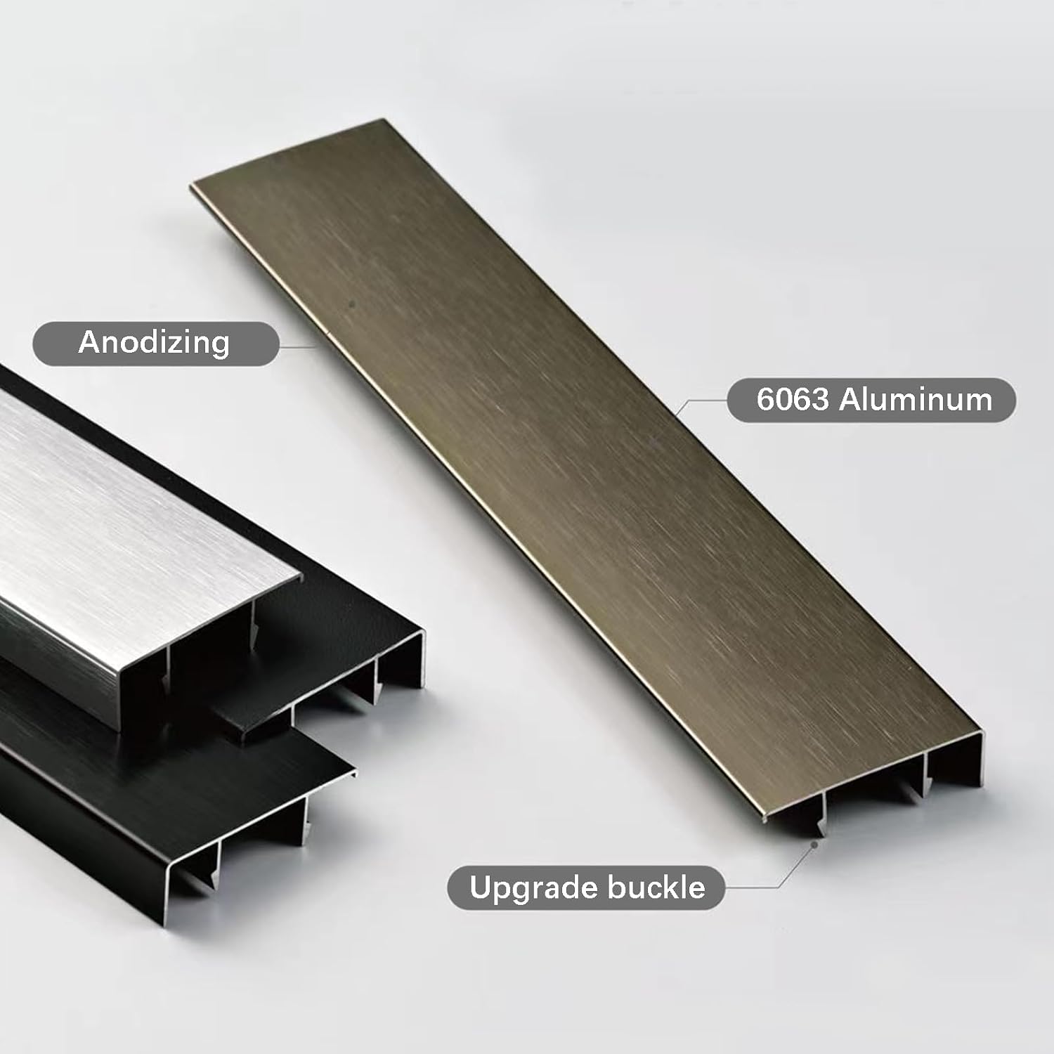 Aluminium Baseboard Molding Trim Height 100mm (3.94') Length 2500mm (8.2ft) Metal Wall Base Right Angle Aluminium Skirting Trim - Elevate Your Home Décor (Matte Black, 3pcs)