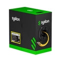 Syston Cable Technology Cat6e Ethernet Internet Cable - 500 FT，600MHz 23AWG Solid Bare Copper Wire Outdoor/Indoor Suit, No Ends 10 Ft to 1000 Ft Available, Heat Resistant Riser Rated - CMR