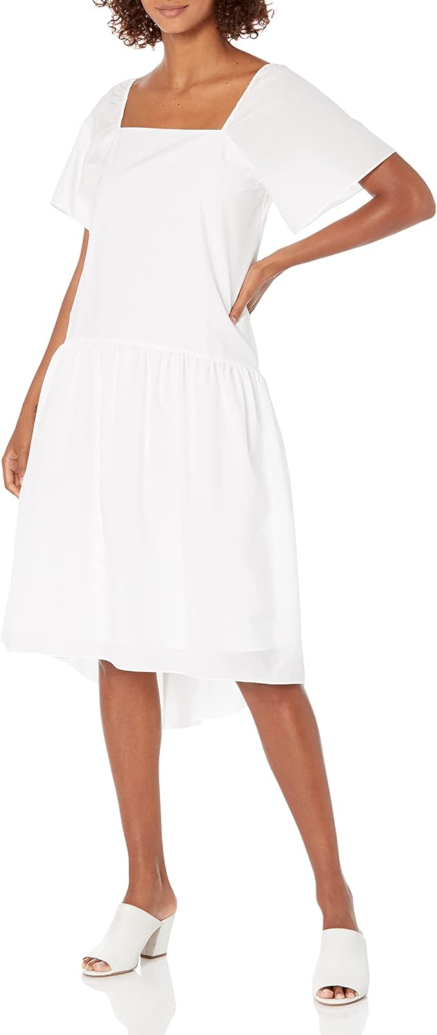 Theory Women's Square Tier Midi Dress