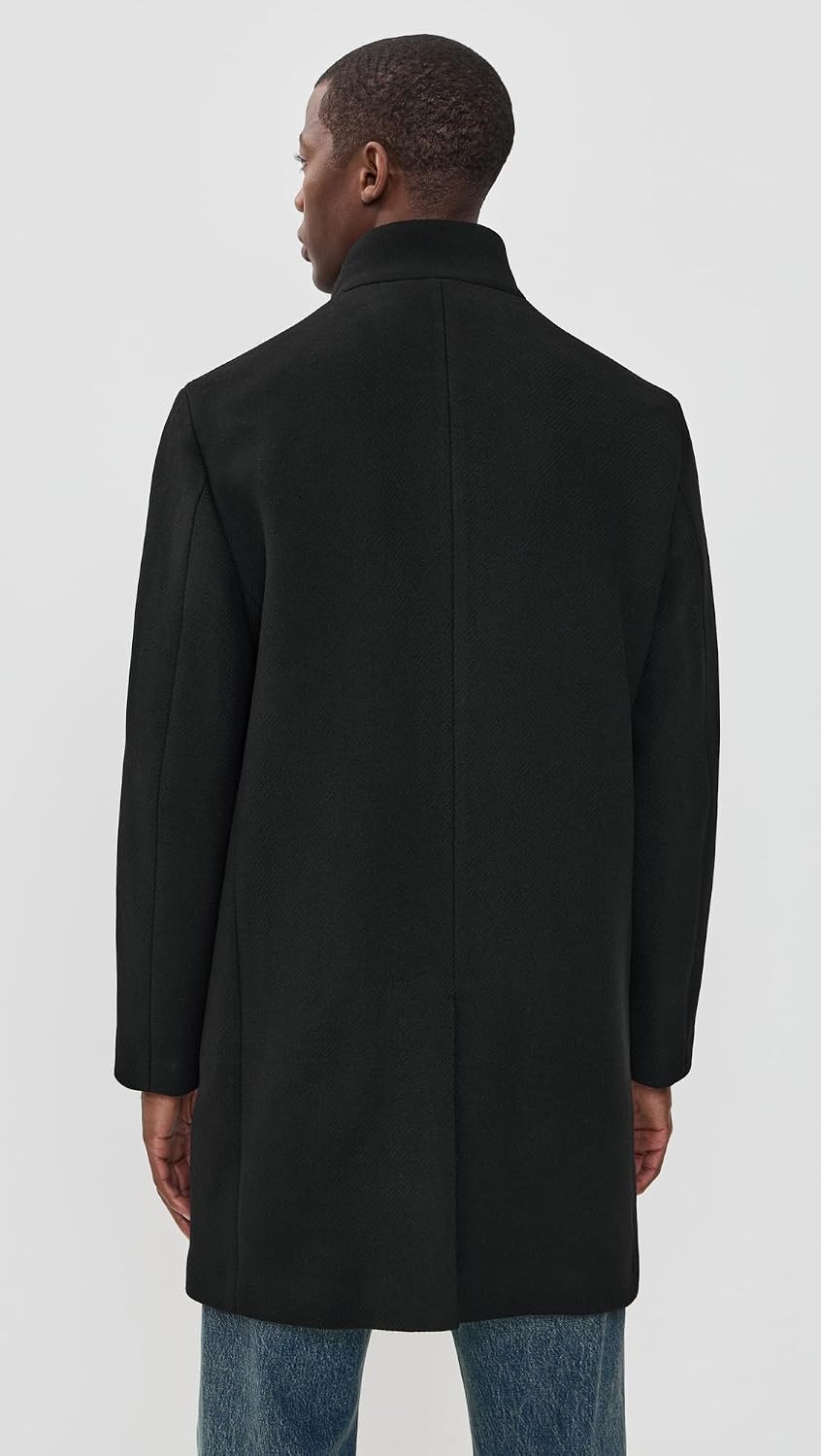 Theory Men's Belvin Coat in Textured Wool Blend Melton