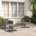 5 Piece Patio Lounge Set with Cushions Gray Poly Rattanqueen Bed Frame with headboard Queen Size Bed Frame King Size Bed Frame King Platform Bed Frame Metal Bed Frame Queen Size