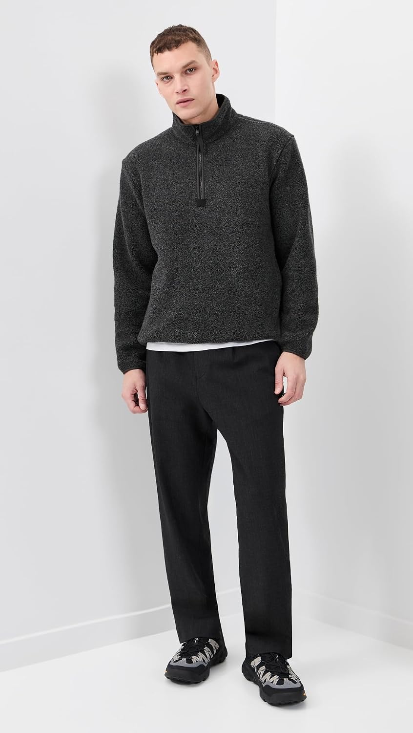 Theory Men's Quarter Zip Wool Pullover in Dynamic Wool