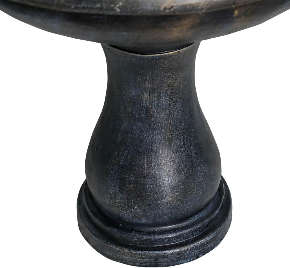 45.2' H Outdoor Floor Water Fountain, 3-Tiers Concrete Water Fountain with Submersible Electric Pump - Garden Cascading Waterfall for Yard Patio Lawn Home Decor