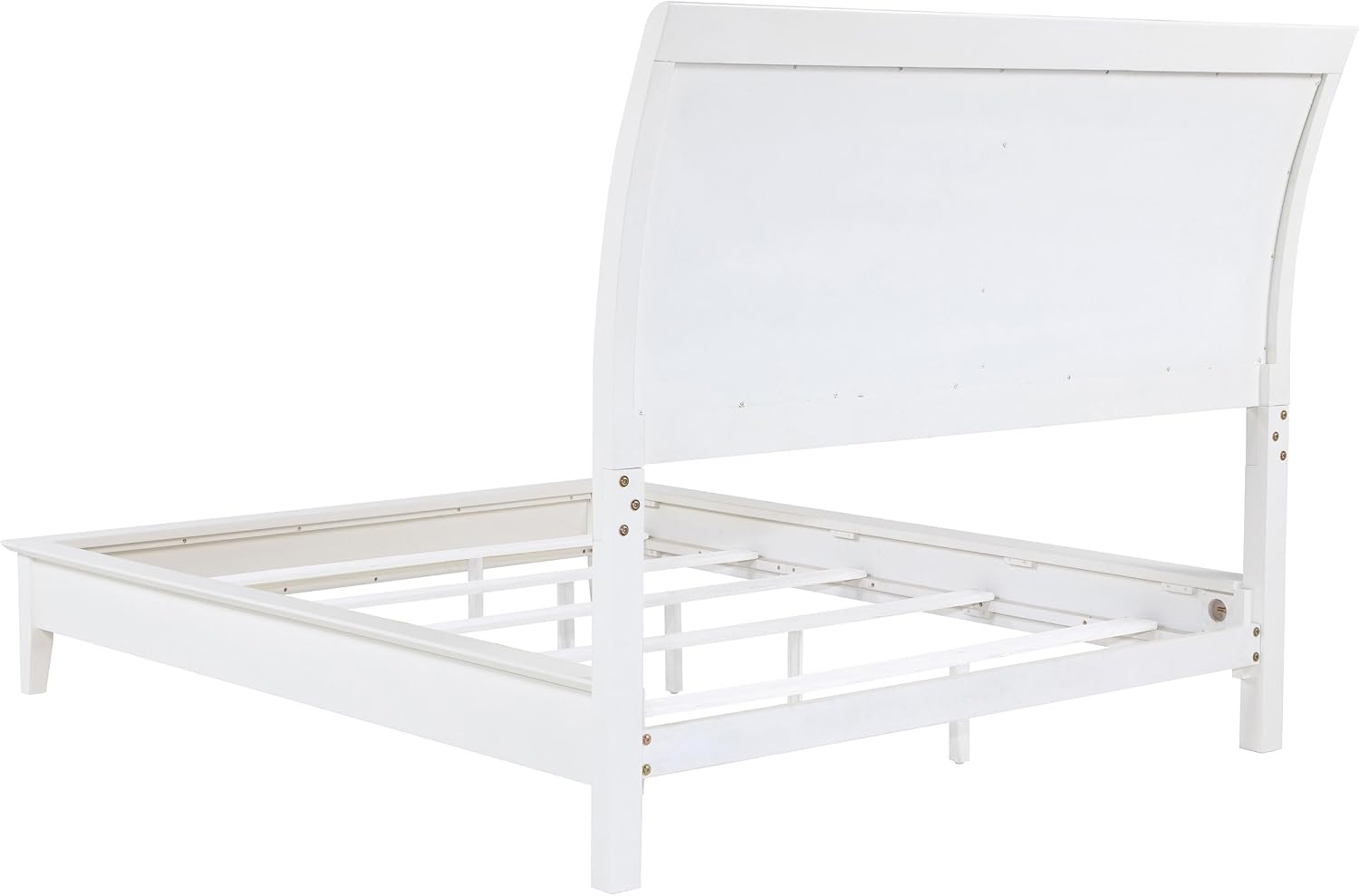 Coaster Home Furnishings Bexhill Farmhouse 4-Piece Bedroom Set Fabric Linen-Like Upholstered Queen Size Panel Bed Frame 56-inch Headboard White 223471Q-S4