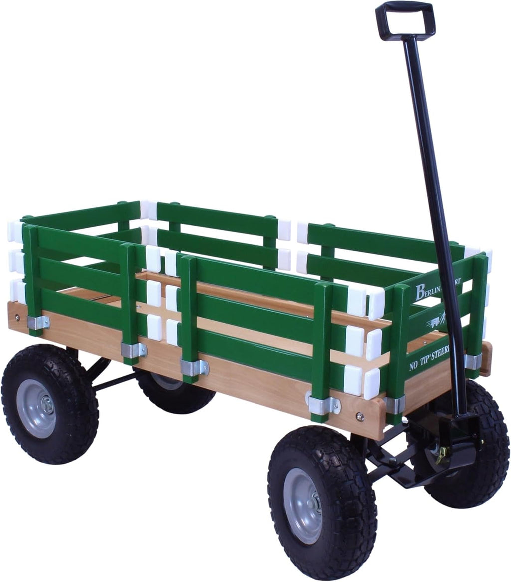 Berlin Flyer Sport Wagon - Model F410 - Amish Made in Ohio, USA - 10' No-Flat Tires (Emerald Green)