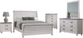 Coaster Home Furnishings Stillwood Farmhouse 5-Piece Bedroom Set Queen Size Sleigh Bed Frame 55-inch Headboard Vintage Linen 223281Q-S5