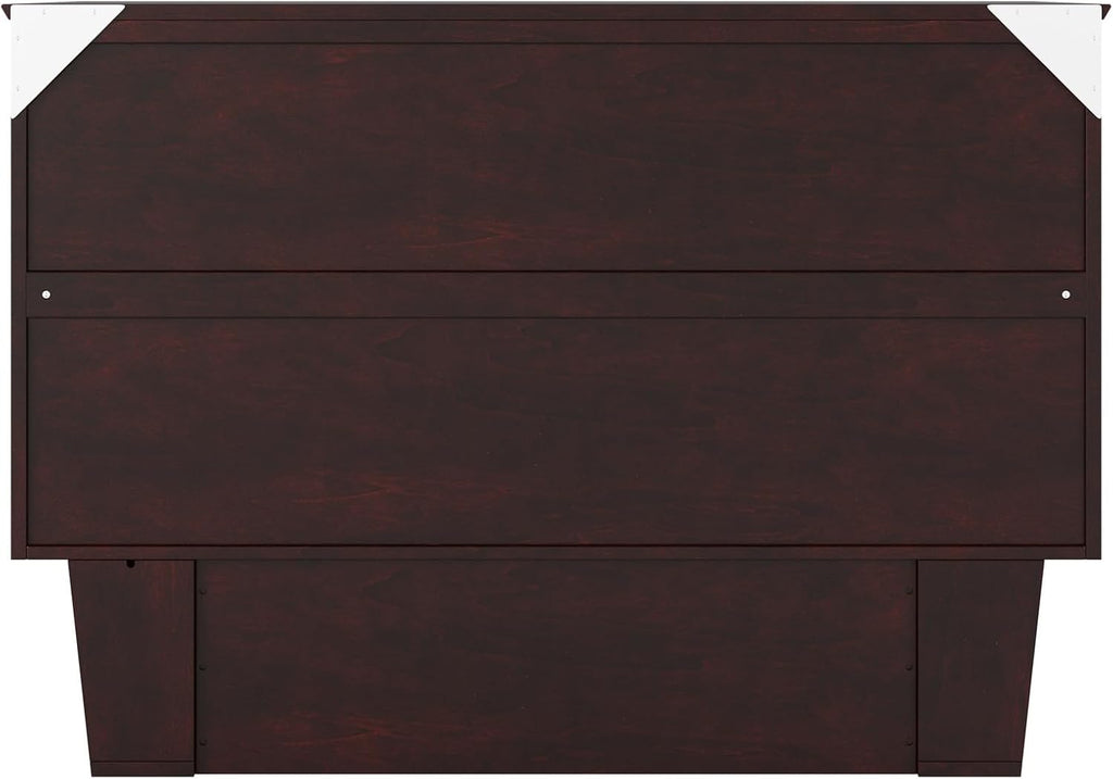 AFI, Nantucket Full Size Murphy Bed Chest with Mattress, Built-in Charging Station and Storage Drawer, Full, Espresso