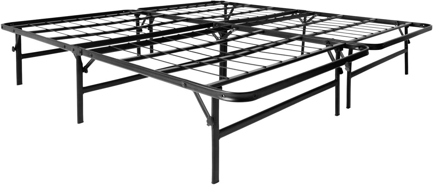 STRUCTURES Foldable Bed Base - Platform Bed Frame and Box Spring in One - Strong and Sturdy Support - Quiet Noise Free - Quick, Easy Setup - Full