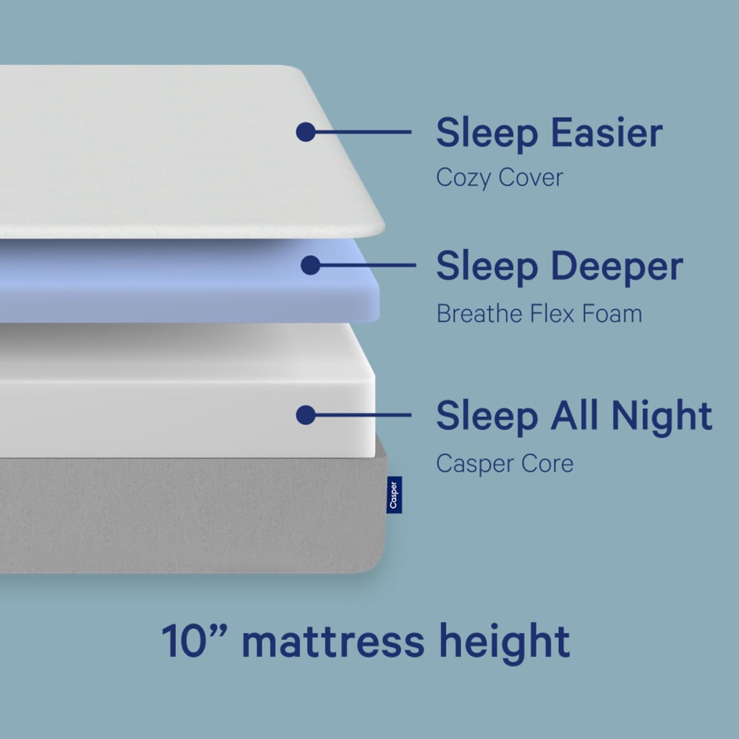 Casper Sleep Element Twin XL Mattress - Medium Feel - Motion Isolation - Breathable, Cooling Memory Foam - 100-Night Trial - CertiPUR-US