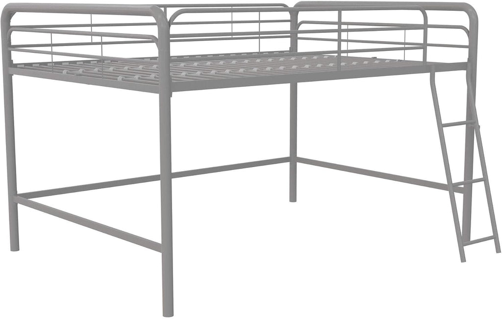 DHP Jett Junior Full Metal Loft Bed, Silver