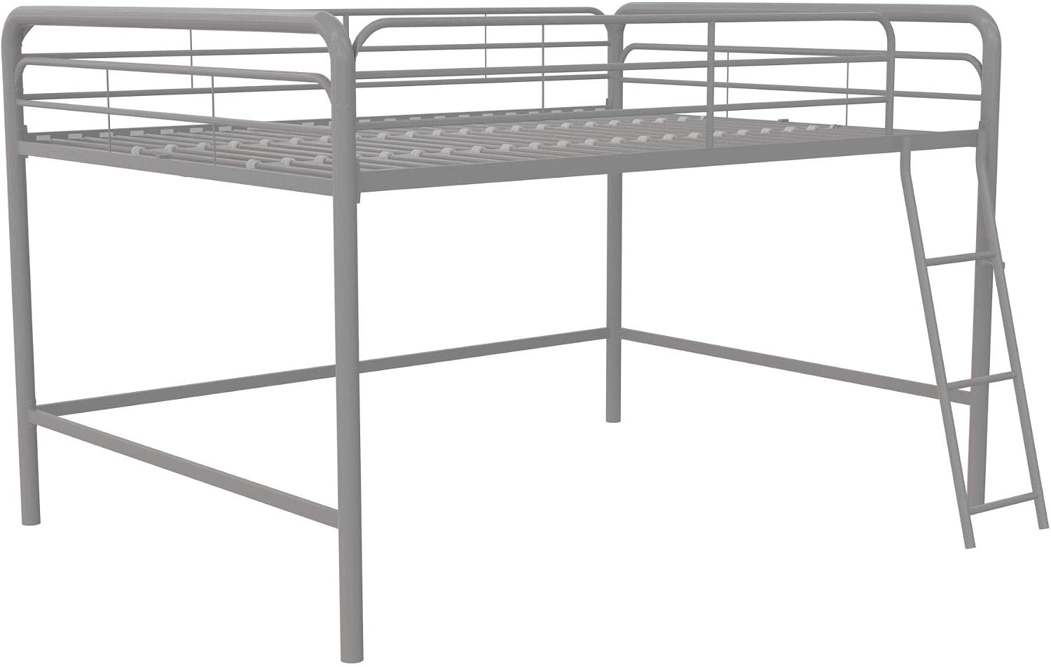 DHP Jett Junior Full Metal Loft Bed, Silver