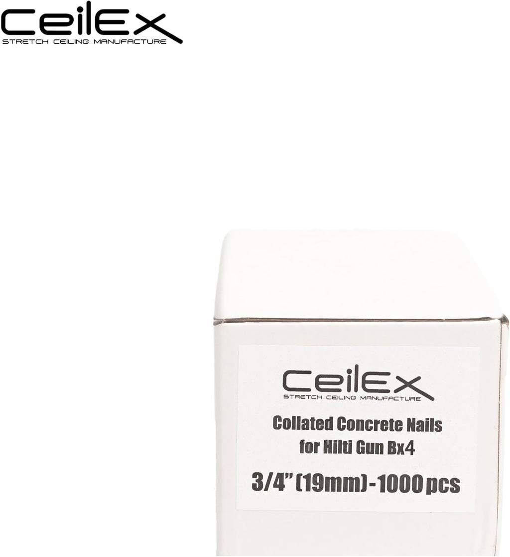 1000x Collated Concrete Nails 3/4'' (19mm) - for Hilti nails only B4 MX, BX4