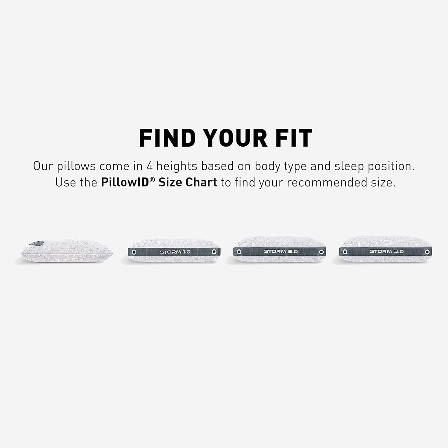 Bedgear Storm Performance Pillow – 2.0 - Cooling Bed Pillow for Hot Sleepers - Medium Firmness Pillow for All Sleep Positions, Washable & Removable Cover - 20' W x 26' L x 5.75' H