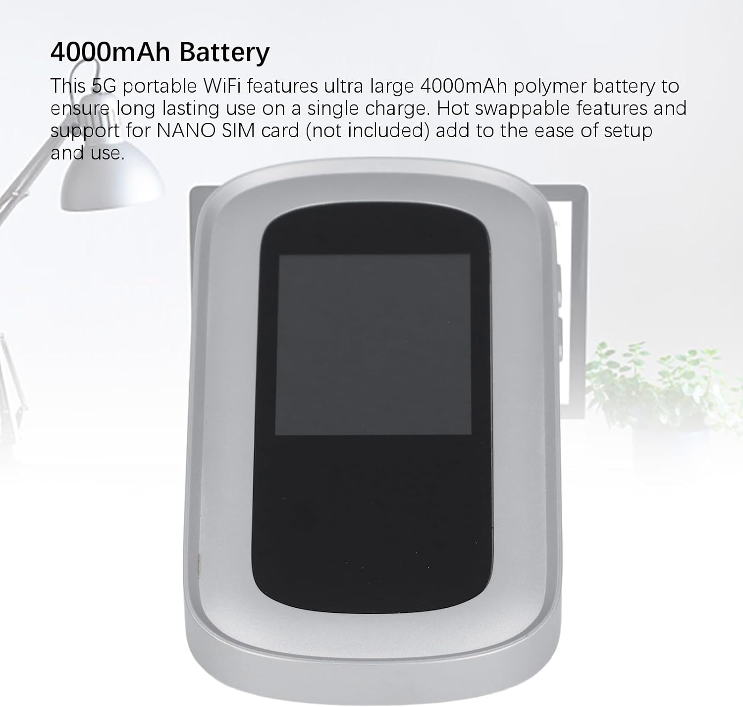 Travel Router, 5G Wi Fi 6 Mobile Hotspot High Speed 16 Devices, 2.4in LCD Screen View Data Usage, Easy Public Wi Fi Sharing, Wi Fi Router with SIM Card Slot for Phone Tablet