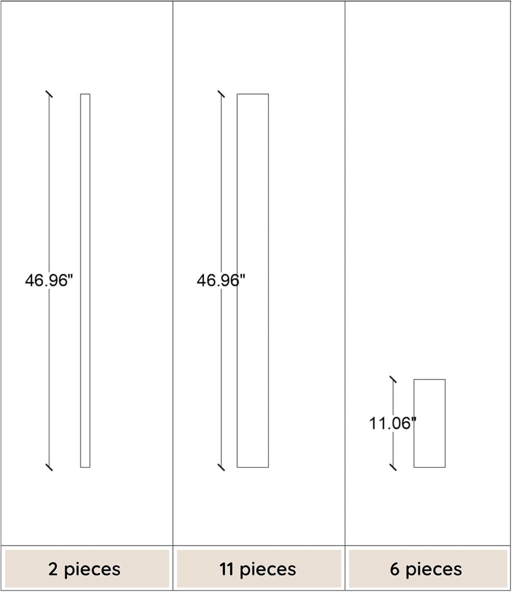 Polymer-Based Board and Batten Wall Panel Kit – 19pcs (93.93x56') Panels | Enhance Your Home with Elegance Using This Wall Molding Peel and Stick Panel | Luxury Decorative Wainscoting Wall Panels