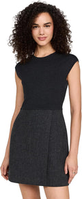 Theory Women's Wrap Skirt Combo Mini Dress