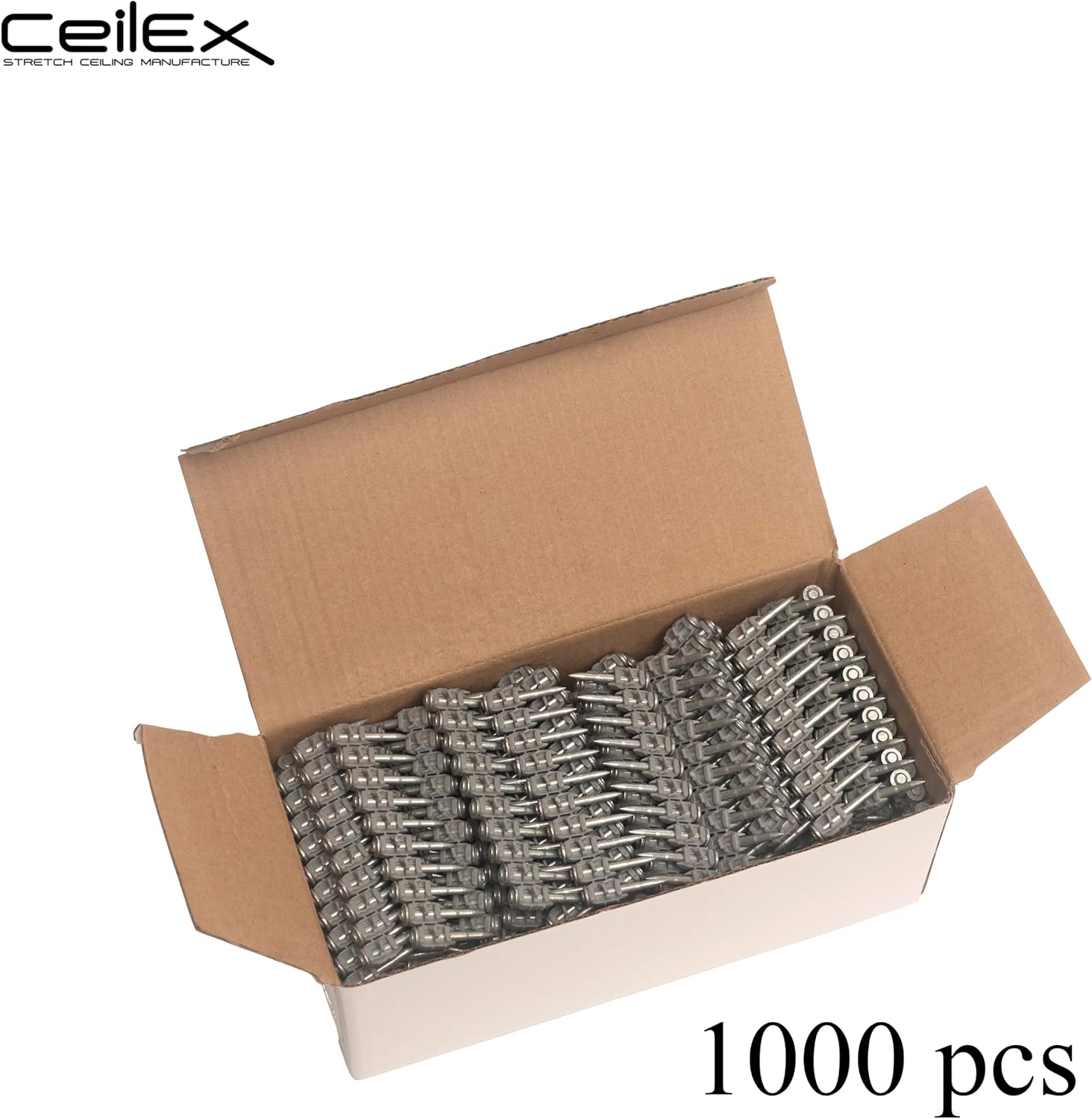 1000x Collated Concrete Nails 5/8''-16mm,3/4''-19mm,7/8''-22mm,1''-25mm,1 1/16''-27mm,1 1/4''-32mm,500x 1 1/2''-38mm,or 200x Plastic Cable Trunking Fastener -for Hilti only B4 MX,BX4 (1 1/16'' (27mm))