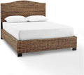 HomeStock Lakeside Living Bed Set, Queen Size, Natural, Steel, Wood Finish Banana Leaf - 86' L x 66.75' W x 52.75' H