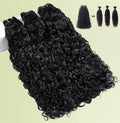 Water Wave Bundles Human Hair,Unprocessed Indian Raw Hair 3 Curly Bundles(14 14 14 Inch),Triple The Lifespan Over Regular Virgin Hair,No Tangle,No Shedding,Keep Soft and Silky After Multiple Washes