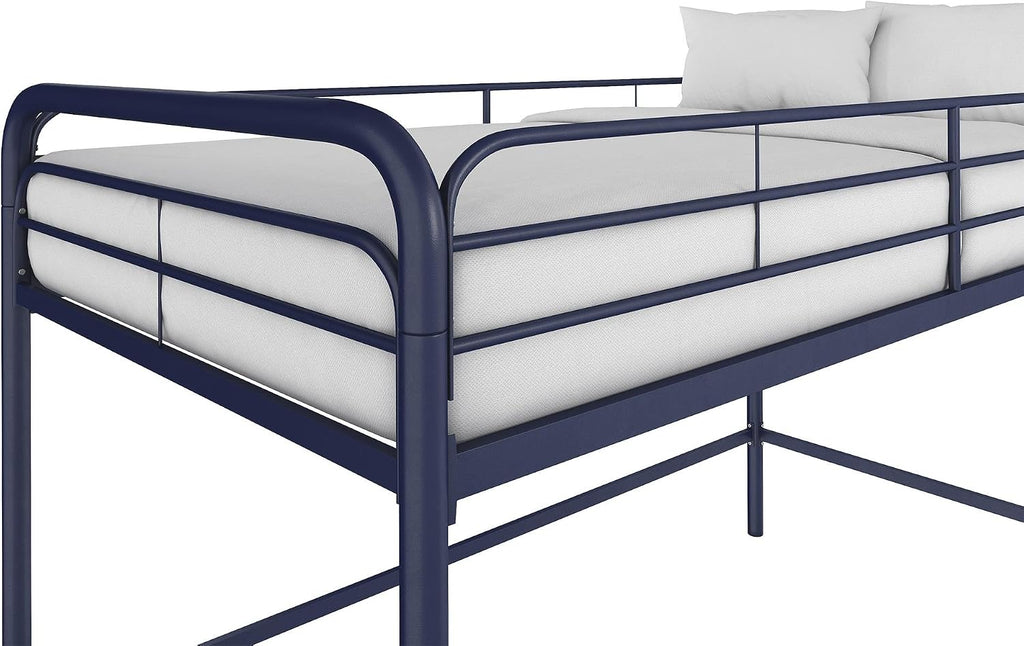 DHP Jett Junior Twin Metal Loft Bed, Navy