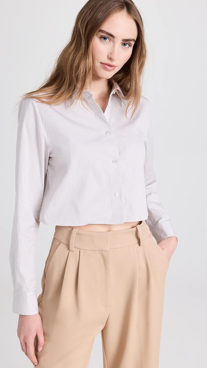 Theory Women's Crop Classic Shirt