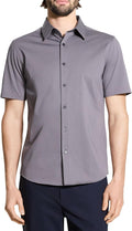 Theory Men's Theory Men's Irving Short Sleeve Button Down Woven in Structure Knit