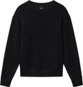 Theory Mens Relax Crewneck Long Sleeve in Light Bilen Black Large
