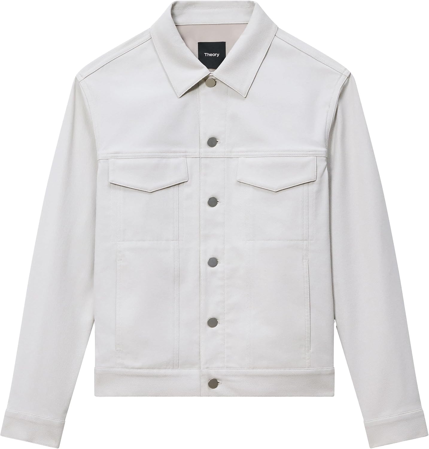 Theory Mens River Jacket in Neoteric Twill Fog X-Small