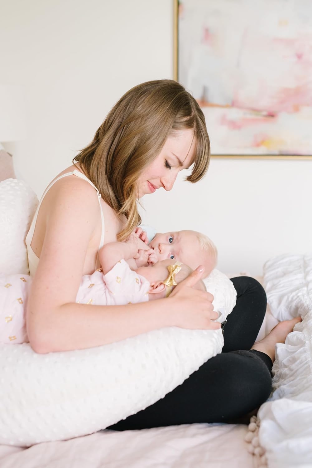Twin Z Pillow Cream - The #1 Rated Twin Breastfeeding and Bottle Feeding Pillow! A Must Have for Twins! - Cuddle Cream DOTS The Ultimate Baby Essentials! The Best in Twins Baby Gear!
