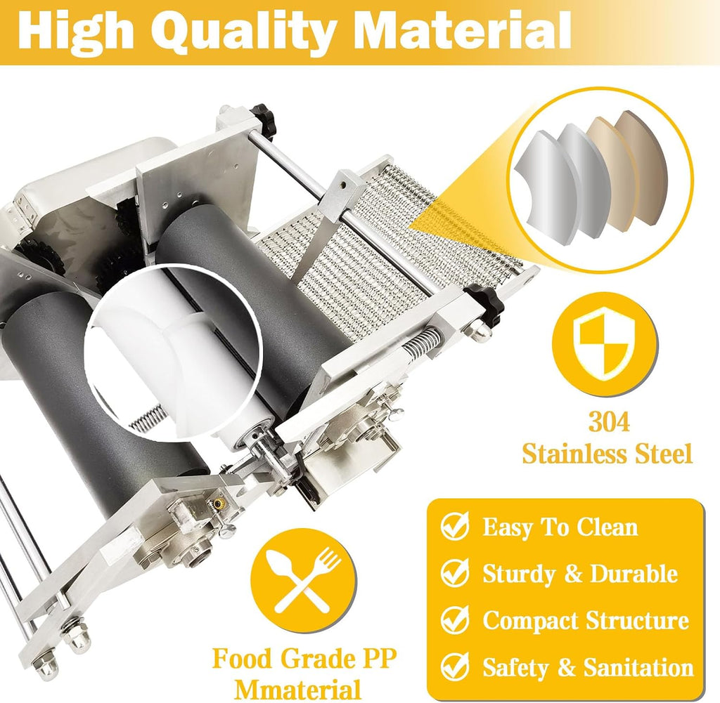 TECHTONGDA Electric Tortilla Press 4-5/8' Commercial Tortilla Tacos Maker Automatic Mexico Corn Tortilla Making Machine Heavy Duty Chapatti Machine 1500-2000pcs/h