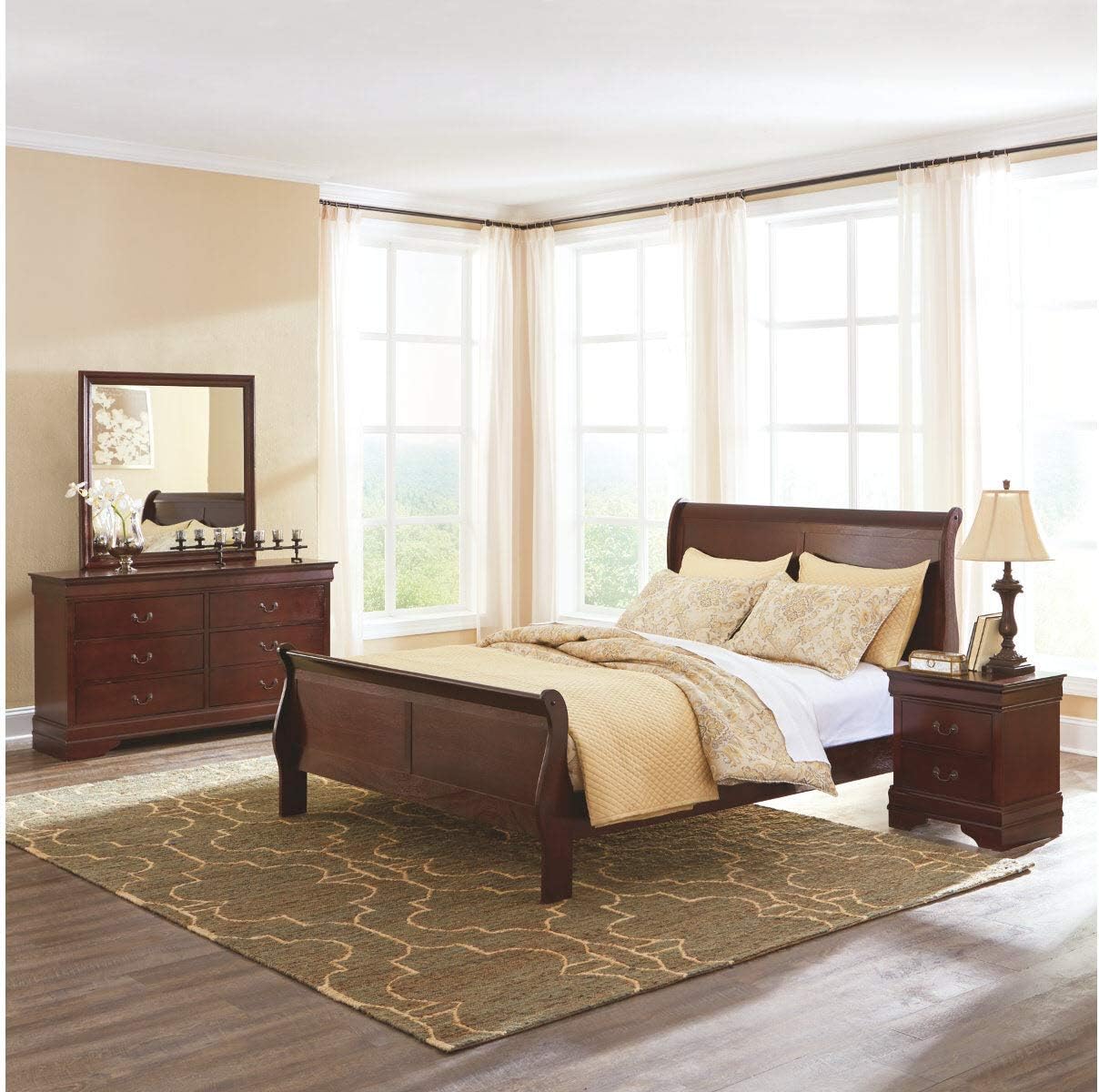 Signature Design by Ashley Alisdair Traditional 6 Drawer Dresser, Dark Brown