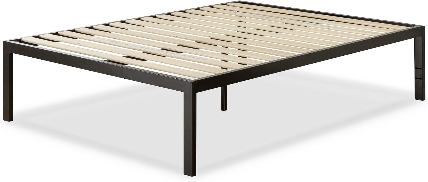 ZINUS Lorrick Metal Platform Bed Frame, Mattress Foundation, Easy, Bolt Free Assembly, Queen, Black