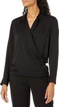 Theory Women's Ls Wrap Blouse