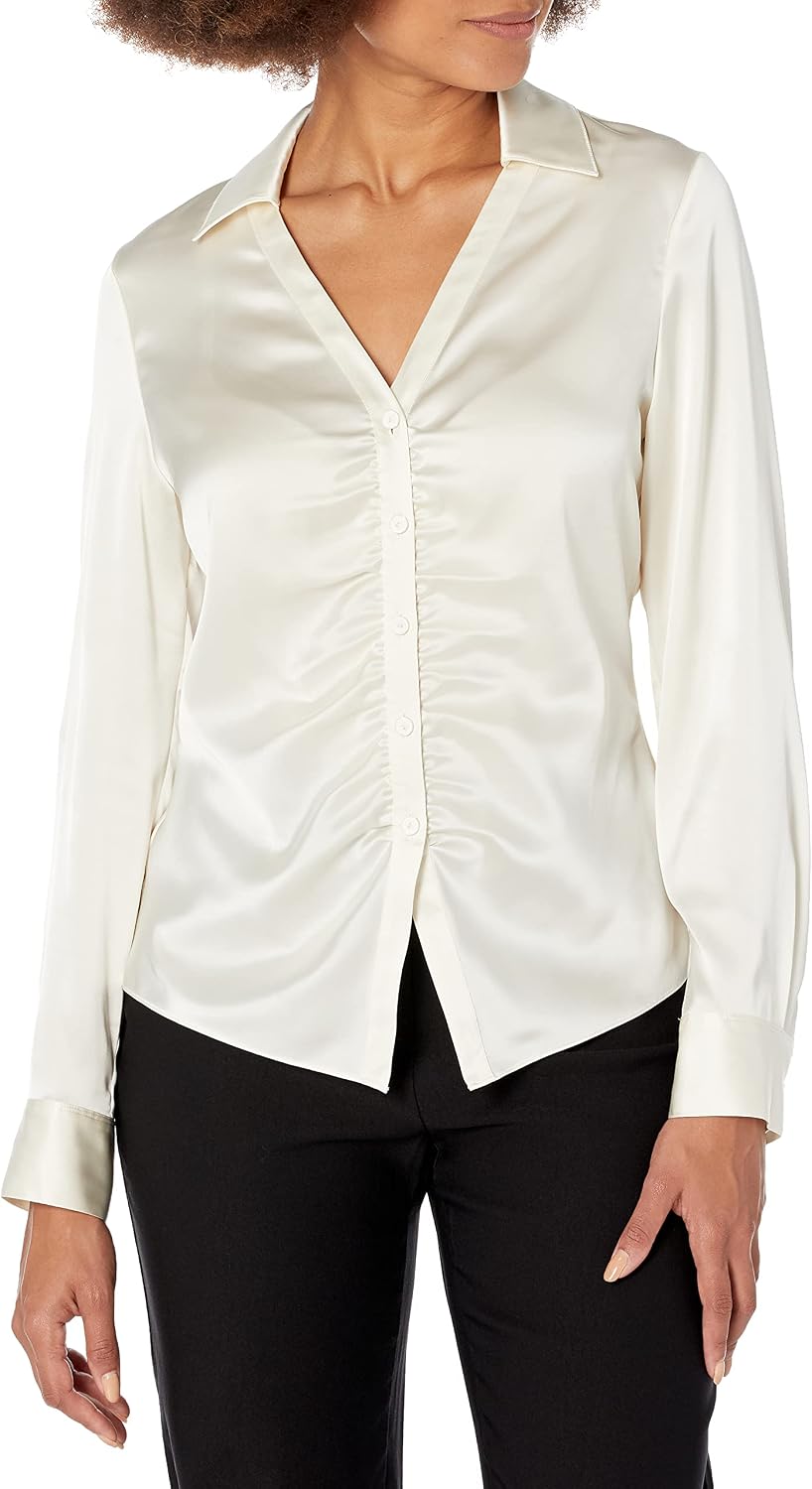 Theory Women's Ruched Button-Down Shirt