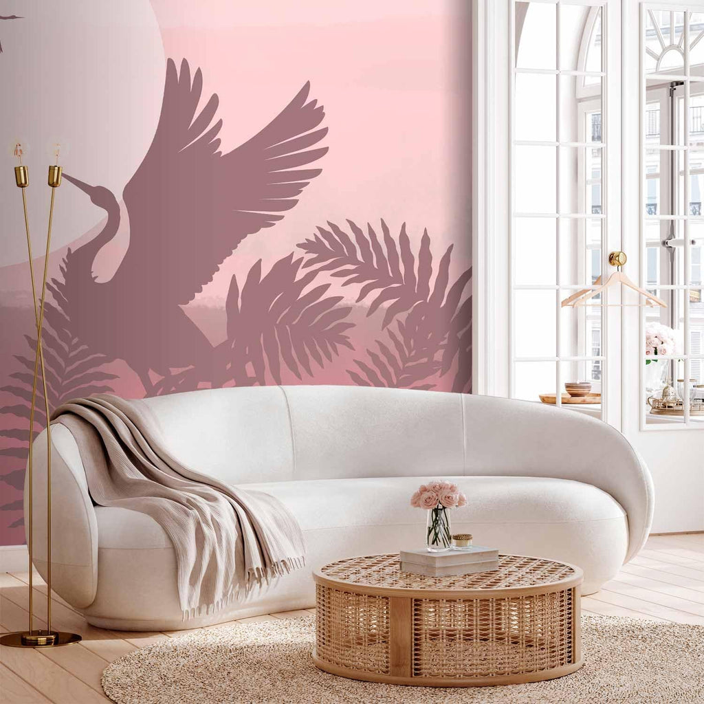 artgeist Premium Wall Mural Nature 157x110 in - Non-Woven Wallpaper Fleece Wall Decor Photo Print Picture Image Design Home Mural Crane Birds Landscape g-C-10093-a-c